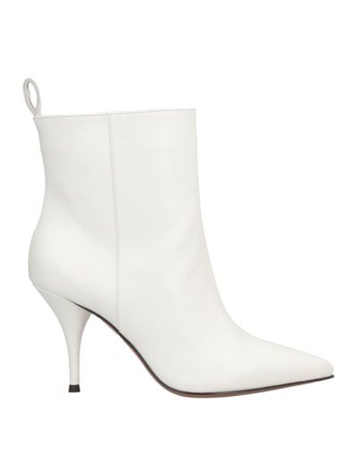 Shop L'autre Chose L' Autre Chose Woman Ankle Boots White Size 6.5 Soft Leather