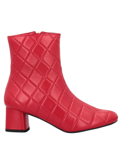 Cristina Millotti Ankle Boots In Red | ModeSens