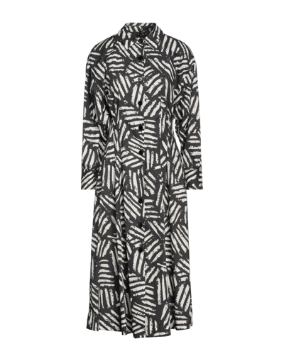 Shop Icona By Kaos Woman Midi Dress Black Size 10 Cotton