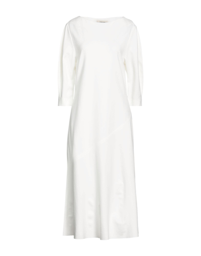 Shop Liviana Conti Woman Midi Dress White Size 6 Viscose, Polyamide, Elastane