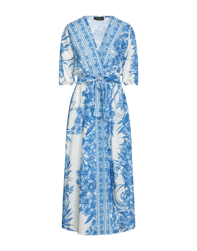 Shop Angela Mele Milano Midi Dresses In Blue