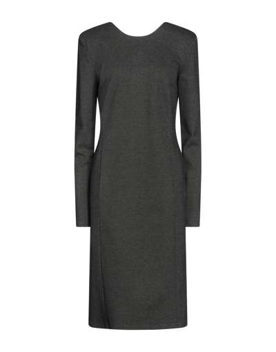 Shop Patrizia Pepe Woman Midi Dress Black Size 8 Viscose, Polyamide, Polyester, Polyurethane