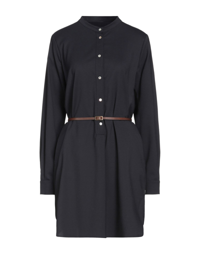 Shop Alessia Santi Woman Mini Dress Midnight Blue Size 6 Polyester, Wool, Elastane