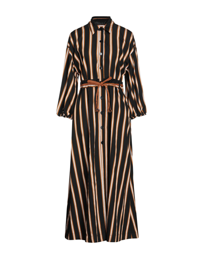 Shop Icona By Kaos Woman Maxi Dress Black Size 6 Viscose, Polyamide