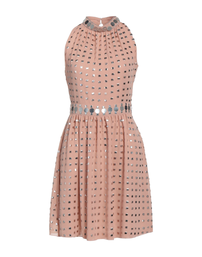Shop Anna Molinari Woman Mini Dress Beige Size 4 Polyester