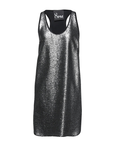 Shop 8pm Woman Mini Dress Silver Size S Acrylic, Polyamide, Polyester