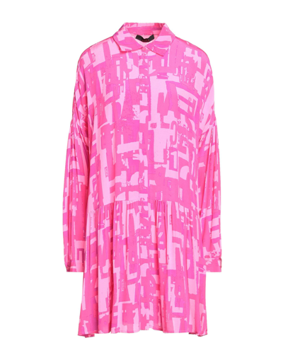 Shop Actitude By Twinset Woman Short Dress Fuchsia Size S Viscose In Pink