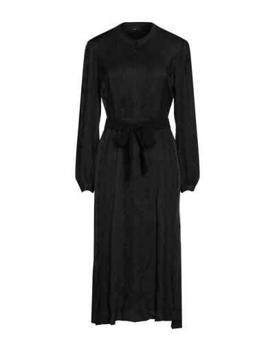 Shop Actitude By Twinset Woman Midi Dress Black Size S Viscose, Polyamide
