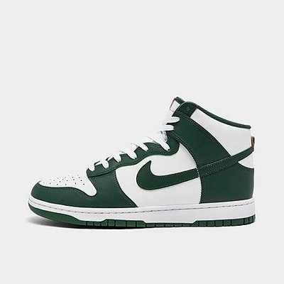 Shop Nike Dunk High Retro Casual Shoes In Noble Green/noble Green/white