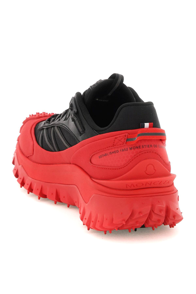 Shop Moncler Trailgrip Gtx Sneakers In Black,red