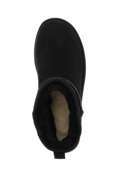 Ugg Low-cut Slip-on Boots With Twinface Lining And Textured Sole In Black
