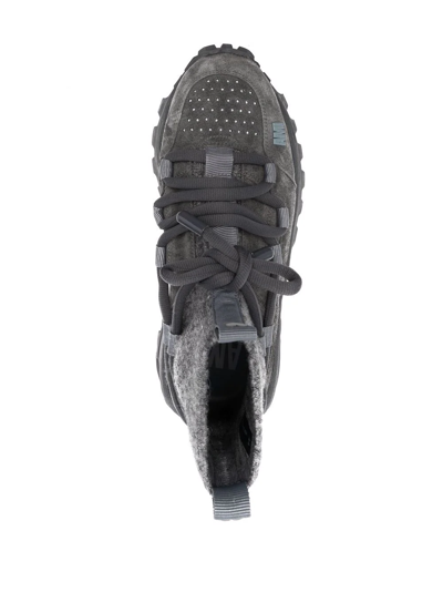 Shop Ami Alexandre Mattiussi Otto Suede-panelled Sneakers In Grey