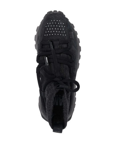 Shop Ami Alexandre Mattiussi Otto Suede-panelled Sneakers In Black