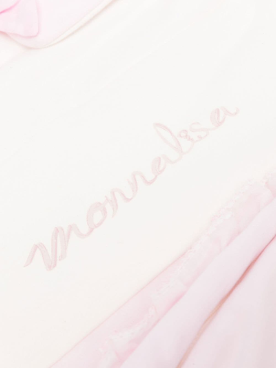 Shop Monnalisa Embroidered-logo Sleeping Bag In Pink