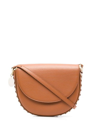 Stella Mccartney Medium Frayme Flap Shoulder Bag In Brown