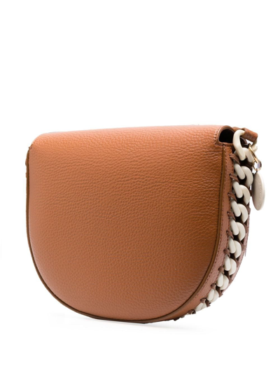 Stella Mccartney Medium Frayme Flap Shoulder Bag In Brown