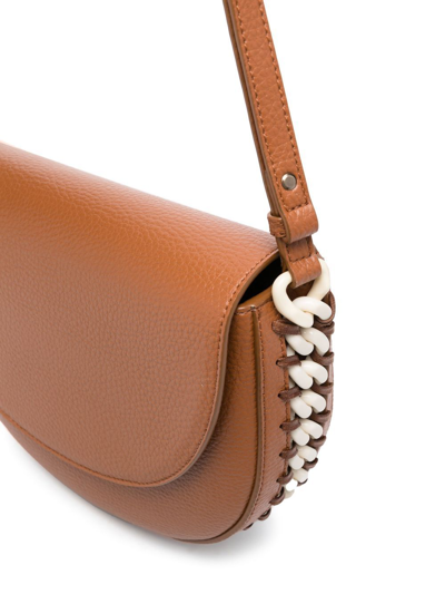 Stella Mccartney Medium Frayme Flap Shoulder Bag In Brown