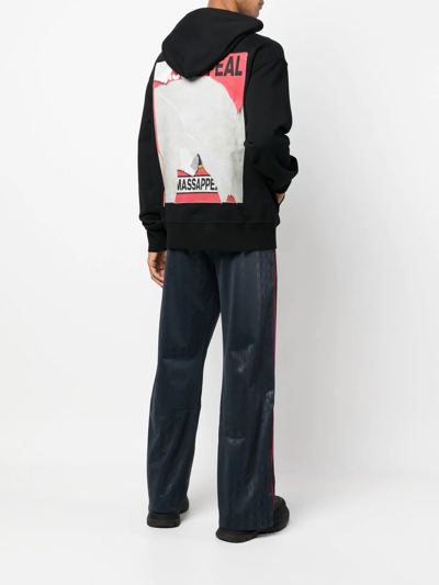 Diesel Graphic-print Cotton Hoodie In Black