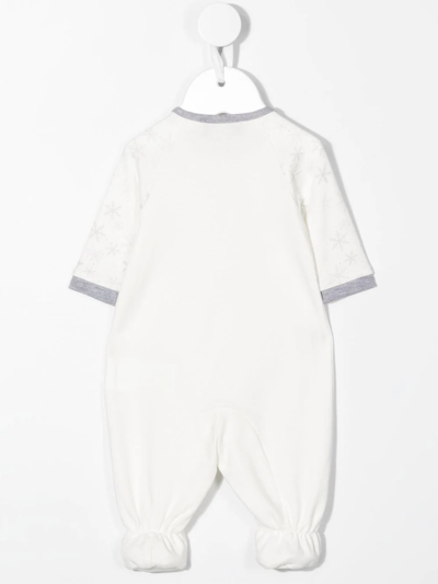 Shop Monnalisa Teddy-bear Print Babygrow In White