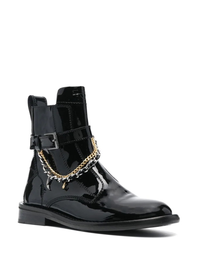 Shop Zadig & Voltaire Patent Leather Ankle Boots In Black