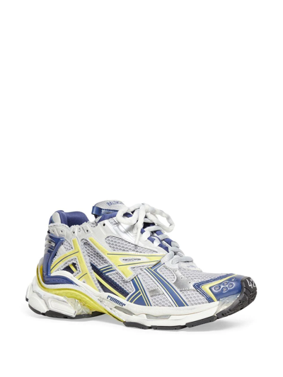 Shop Balenciaga Runner Panelled Chunky Sneakers In White