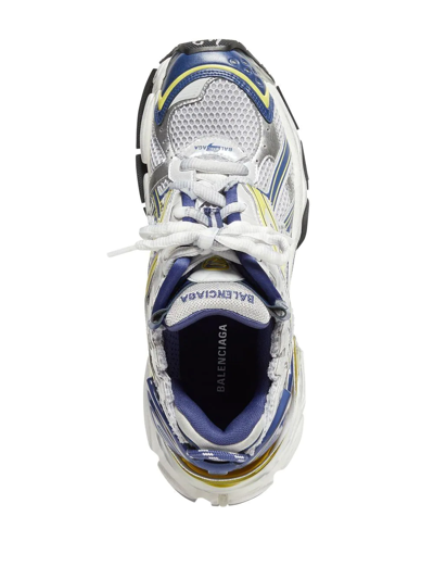 Shop Balenciaga Runner Panelled Chunky Sneakers In White
