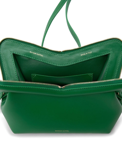 Shop Mansur Gavriel Mini M Frame Crossbody Bag In Green