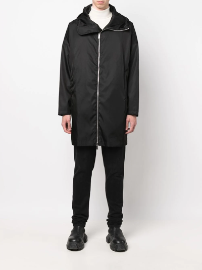 Shop Dsquared2 X Ibrahimović Logo-print Hooded Coat In Black