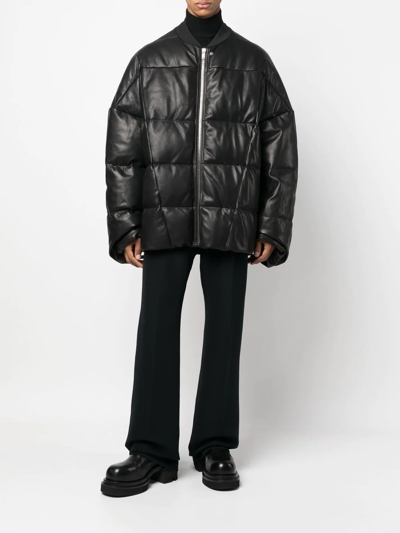 Rick Owens Geth Wool Silk-blend Jeans In Black