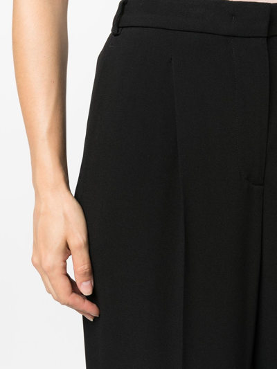 Shop Aspesi Wide-leg Trousers In Black