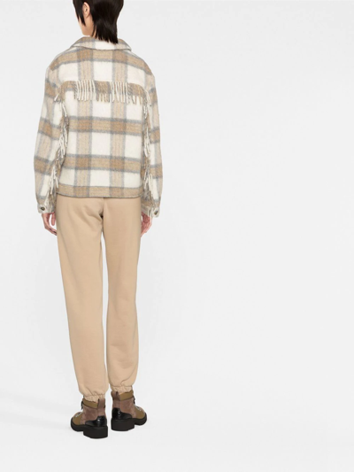 Woolrich Check-pattern Buttoned Shirt Jacket In Neutrals