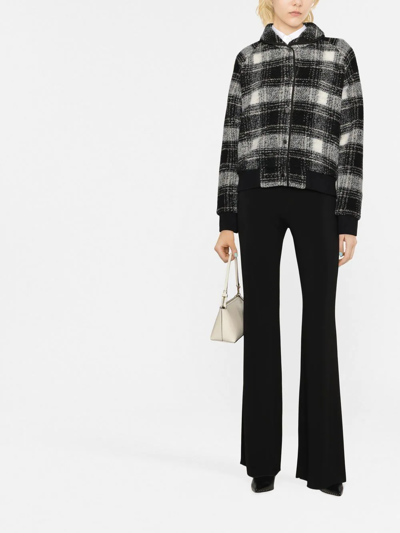 Woolrich Gentry Check-print Bomber Jacket In Black