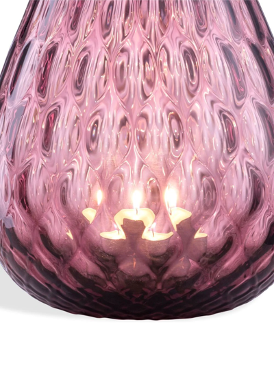 Shop Nasonmoretti Glass Candle Holder In Pink