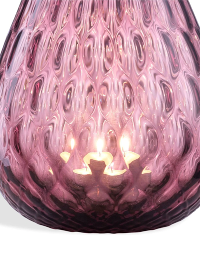 Nasonmoretti Glass Candle Holder In Pink