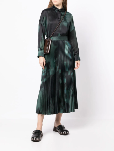 Shop Agnona Bucolic Print Shirt In Green