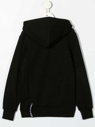 Vision Of Super Skeleton-print Cotton Hoodie In Black