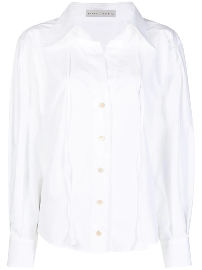 Shop Palmer Harding Panelled-design Shirt In White