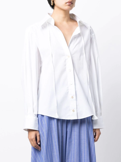 Shop Palmer Harding Panelled-design Shirt In White