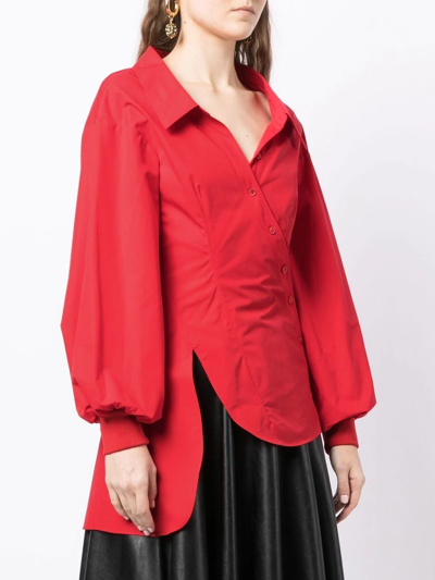 Shop Alexander Mcqueen Wrap Style Shirt In Red