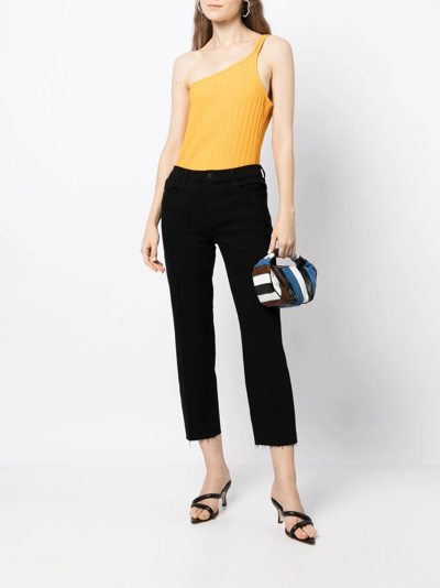 Shop L Agence High-rise Sada Cropped Jeans In Black