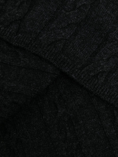 Shop Joseph Chunky-rib Knit Scarf In Grey