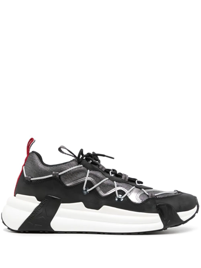 Moncler Black Compassor Low-top Sneakers In Black