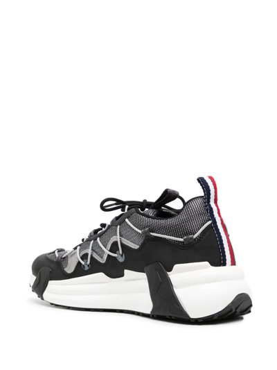 Moncler Black Compassor Low-top Sneakers In Black