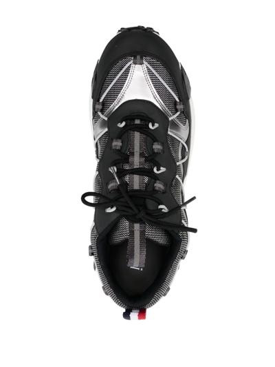 Moncler Black Compassor Low-top Sneakers In Black
