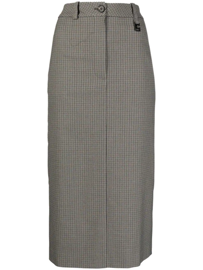 Shop Low Classic Checked Pencil Skirt In Multicolour