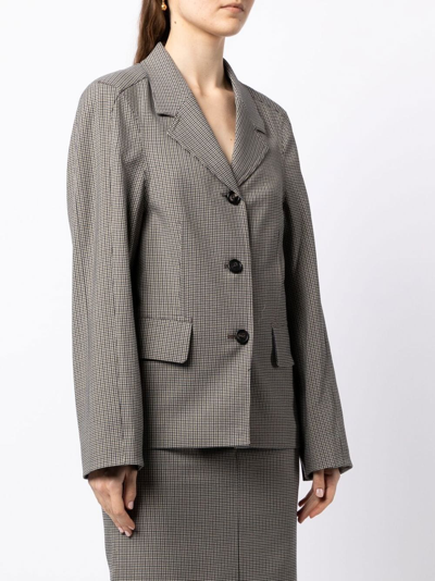 Low Classic Beige New Armhole Blazer In Multicolour