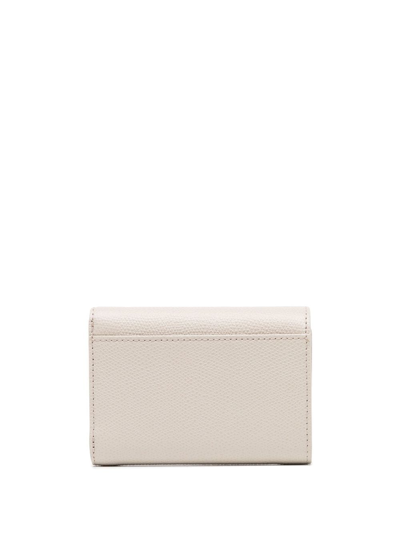 Shop Agnès B. Pebbled-effect Tri-fold Wallet In Brown