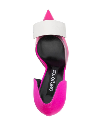 Shop Sergio Rossi Buckle-detail 95mm Pumps In Pink