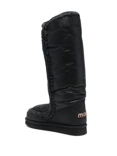 Shop Mou Eskimo 40 Shearling Boots In Black