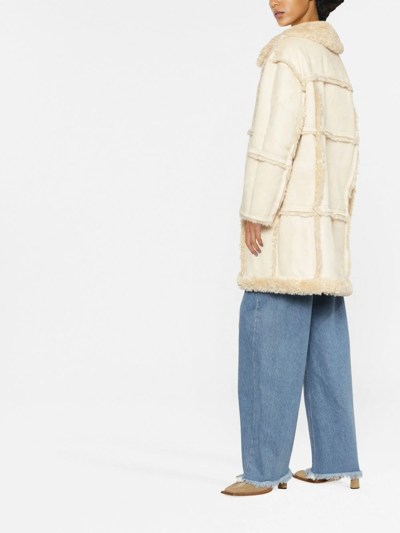 Shop Stand Studio Samira Faux-shearling Coat In Neutrals